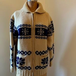 Super Cute Mary Maxim Snowflake Cardigan